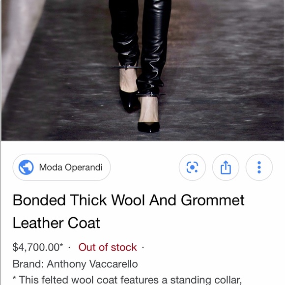 Anthony Vaccarello Black Long Embellished Coat 4 - Picture 5 of 7